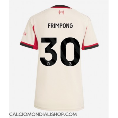 Maglie da calcio Liverpool Jeremie Frimpong #30 Seconda Maglia Femminile 2025-26 Manica Corta Maglie da calcio Liverpool Jeremie Frimpong #30 Seconda Maglia Femminile 2025-26 Manica Corta